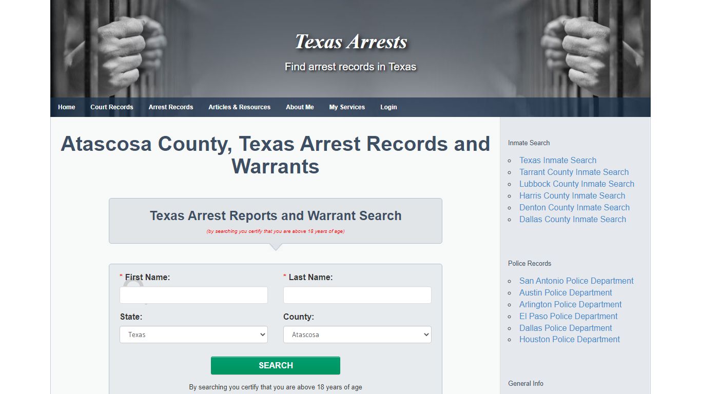 Atascosa County, Texas Arrest Records and Warrants